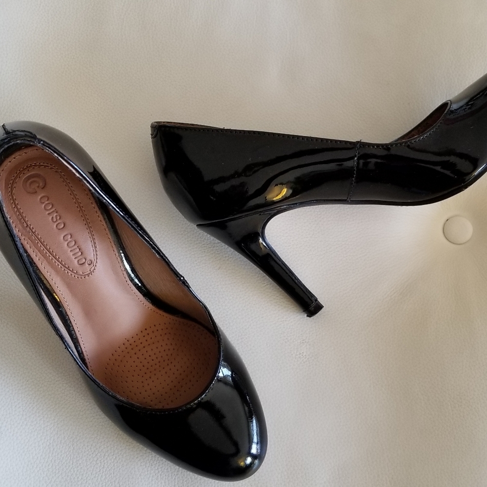 Corso Como Del Dress Black Patent Leather Pumps